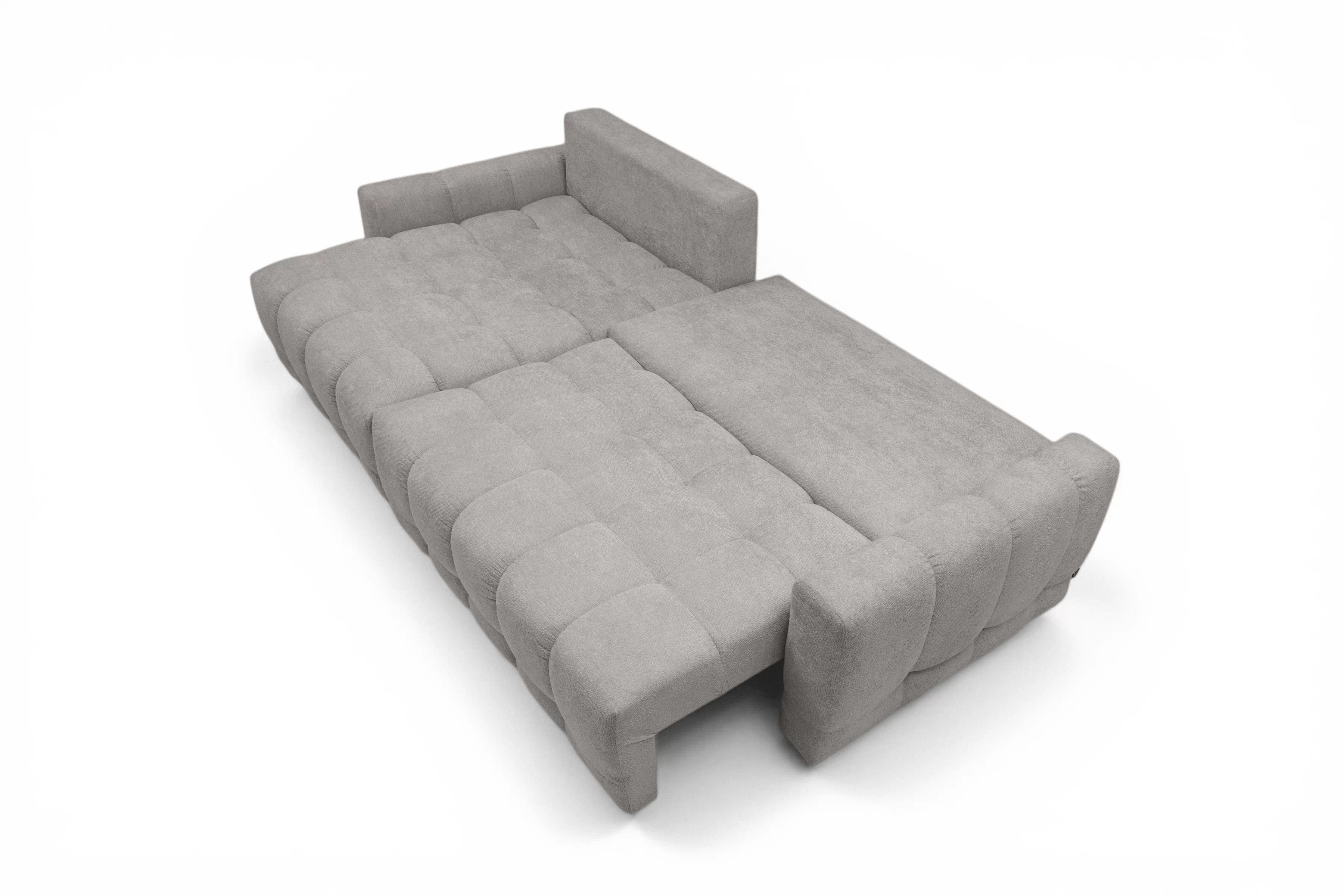 Rohová sedačka Sorenio s funkciou spania ľavá - šedá pletenina Murano 847 Rohová sedacia súprava Sorenio s funkciou spánku Ľavá strana - šedá plecionka Murano 847