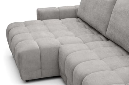 Rohová sedačka Sorenio s funkciou spania ľavá - šedá pletenina Murano 847 Rohová sedacia súprava Sorenio s funkciou spánku Ľavá strana - šedá plecionka Murano 847