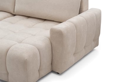 Rohová sedačka Sorenio s funkciou spania pravá - béžová pletenina Murano 833 Rohová sedacia súprava Sorenio s funkciou spánku pravá strana - Béžová plecionka Murano 833