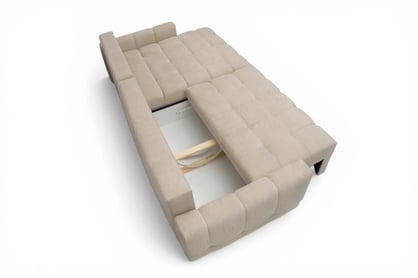 Rohová sedačka Sorenio s funkciou spania pravá - béžová pletenina Murano 833 Rohová sedacia súprava Sorenio s funkciou spánku pravá strana - Béžová plecionka Murano 833