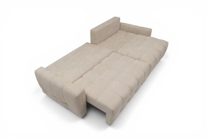 Rohová sedačka Sorenio s funkciou spania pravá - béžová pletenina Murano 833 Rohová sedacia súprava Sorenio s funkciou spánku pravá strana - Béžová plecionka Murano 833