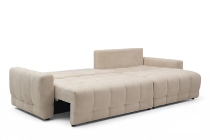 Rohová sedačka Sorenio s funkciou spania pravá - béžová pletenina Murano 833 Rohová sedacia súprava Sorenio s funkciou spánku pravá strana - Béžová plecionka Murano 833