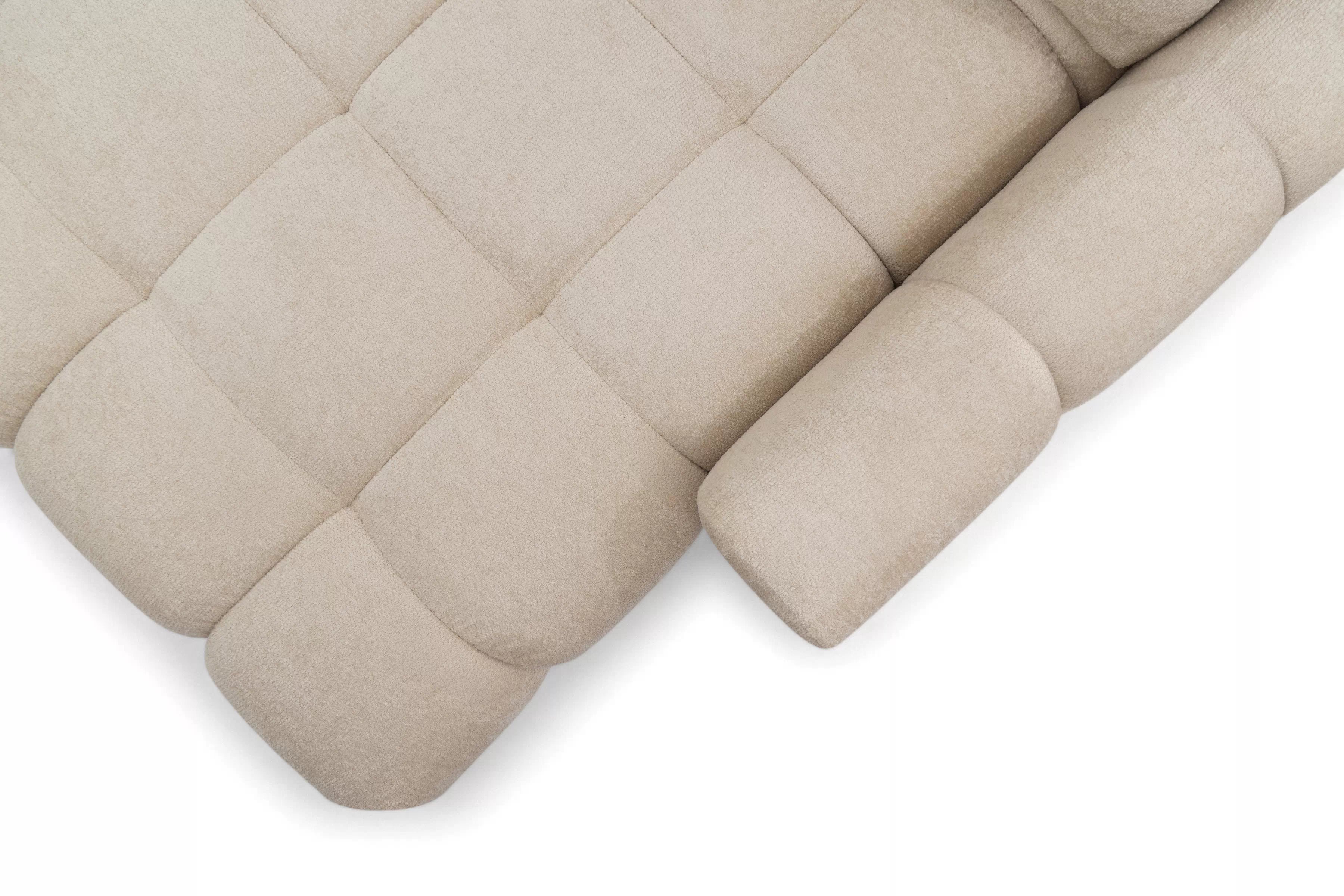 Rohová sedačka Sorenio s funkciou spania pravá - béžová pletenina Murano 833 Rohová sedacia súprava Sorenio s funkciou spánku pravá strana - Béžová plecionka Murano 833