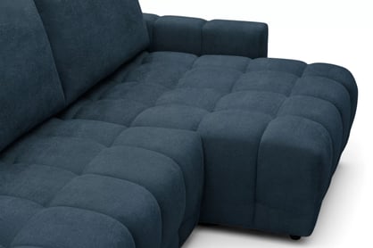 Rohová sedačka Sorenio s funkciou spania pravá - granátová pletenina Murano 843 Rohová sedacia súprava Sorenio s funkciou spánku pravá strana - námornícka modrá plecionka Murano 843