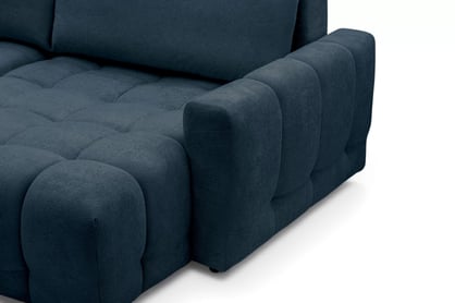 Rohová sedačka Sorenio s funkciou spania pravá - granátová pletenina Murano 843 Rohová sedacia súprava Sorenio s funkciou spánku pravá strana - námornícka modrá plecionka Murano 843