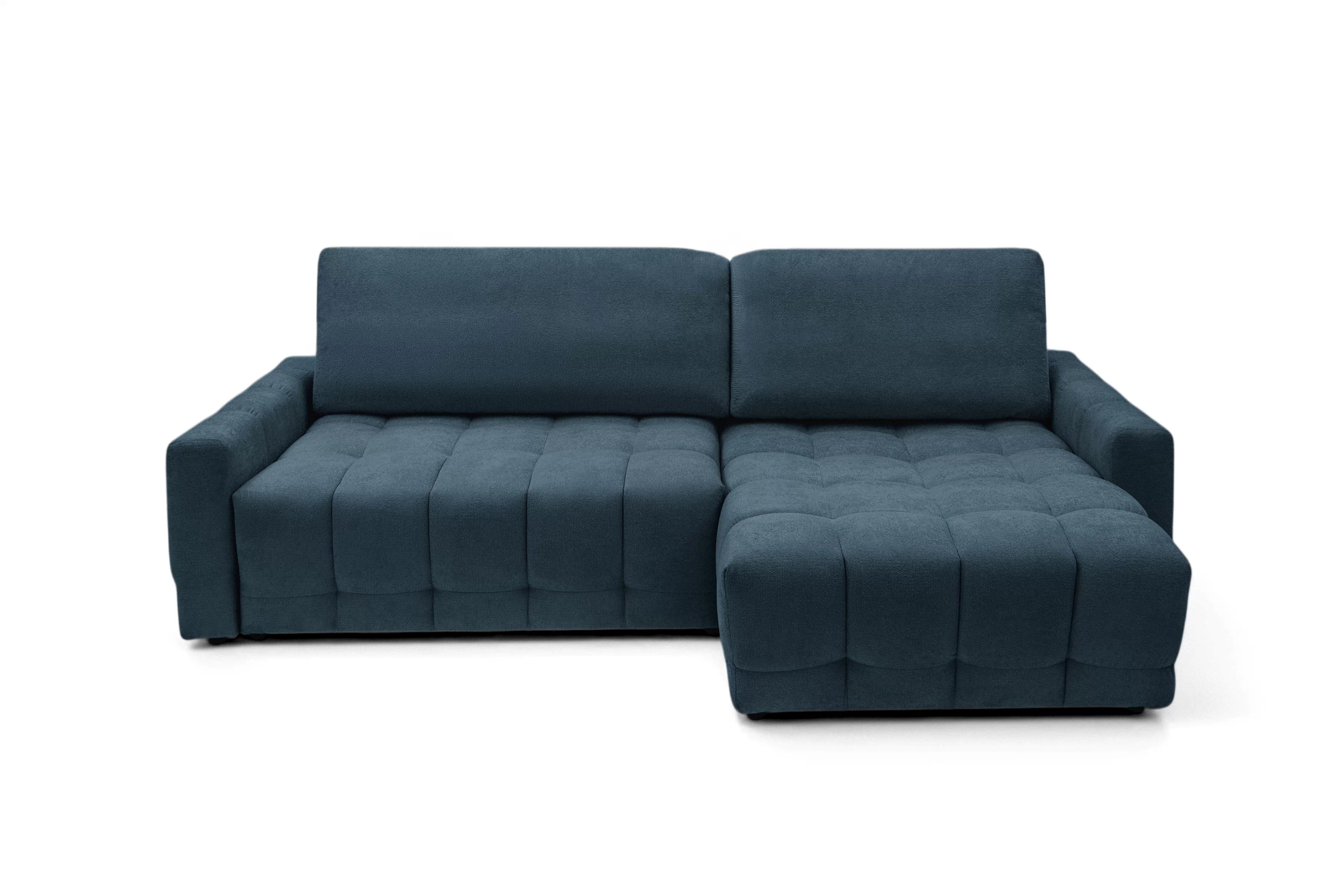 Rohová sedačka Sorenio s funkciou spania pravá - granátová pletenina Murano 843 Rohová sedacia súprava Sorenio s funkciou spánku pravá strana - námornícka modrá plecionka Murano 843