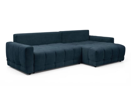 Rohová sedačka Sorenio s funkciou spania pravá - granátová pletenina Murano 843 Rohová sedacia súprava Sorenio s funkciou spánku pravá strana - námornícka modrá plecionka Murano 843