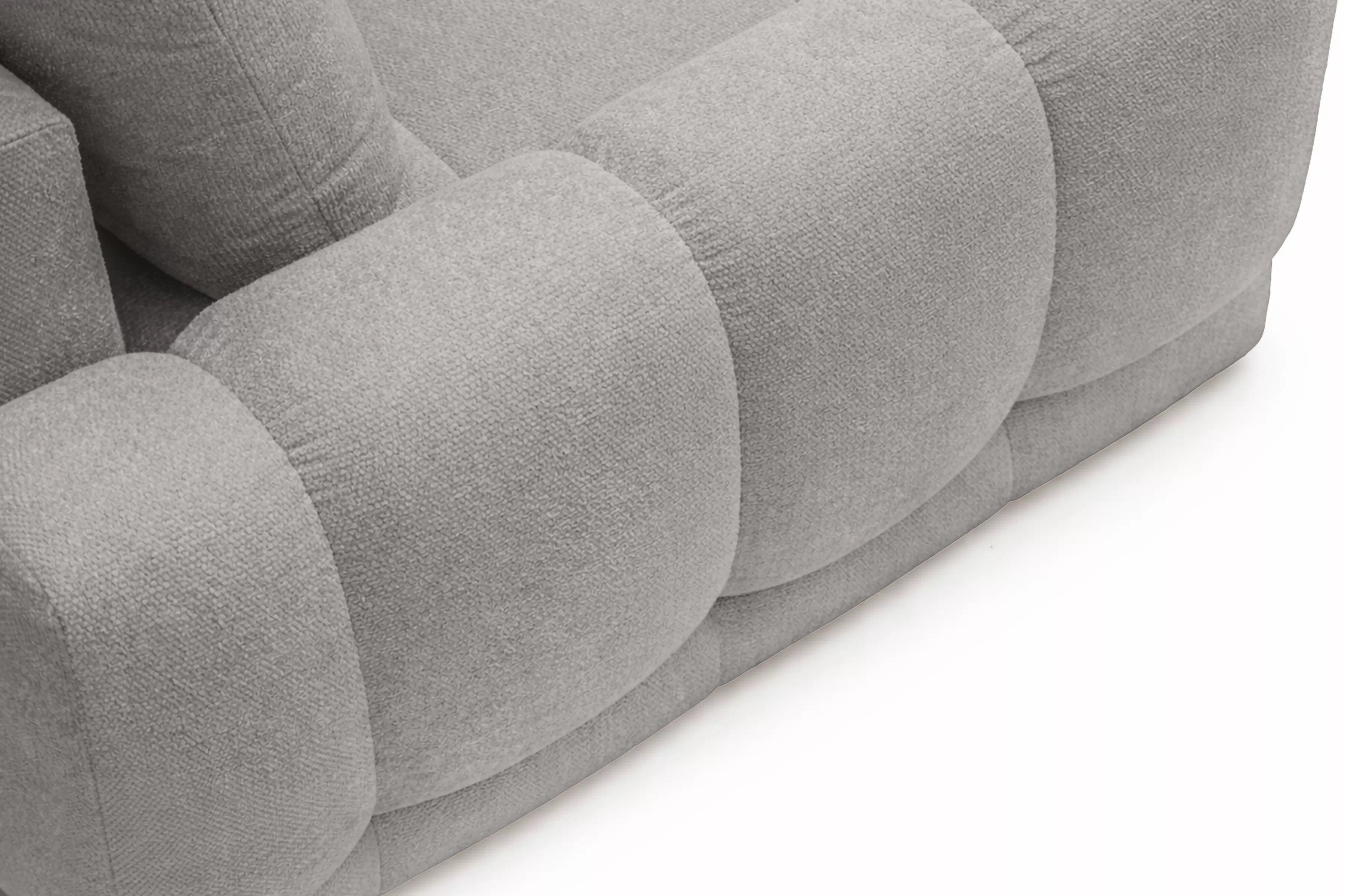 Rohová sedačka Sorenio s funkciou spania pravá - šedá pletenina Murano 847 Rohová sedacia súprava Sorenio s funkciou spánku pravá strana - šedá plecionka Murano 847