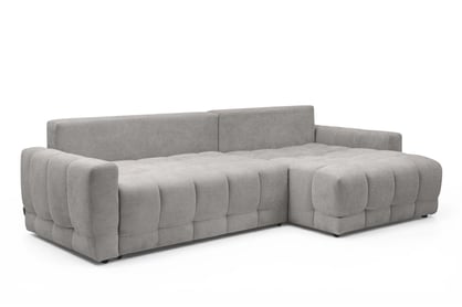 Rohová sedačka Sorenio s funkciou spania pravá - šedá pletenina Murano 847 Rohová sedacia súprava Sorenio s funkciou spánku pravá strana - šedá plecionka Murano 847