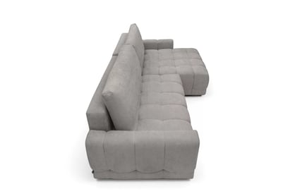 Rohová sedačka Sorenio s funkciou spania pravá - šedá pletenina Murano 847 Rohová sedacia súprava Sorenio s funkciou spánku pravá strana - šedá plecionka Murano 847