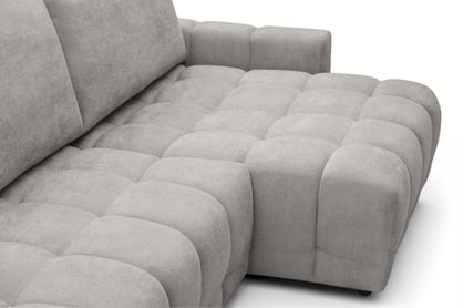 Rohová sedačka Sorenio s funkciou spania pravá - šedá pletenina Murano 847 Rohová sedacia súprava Sorenio s funkciou spánku pravá strana - šedá plecionka Murano 847