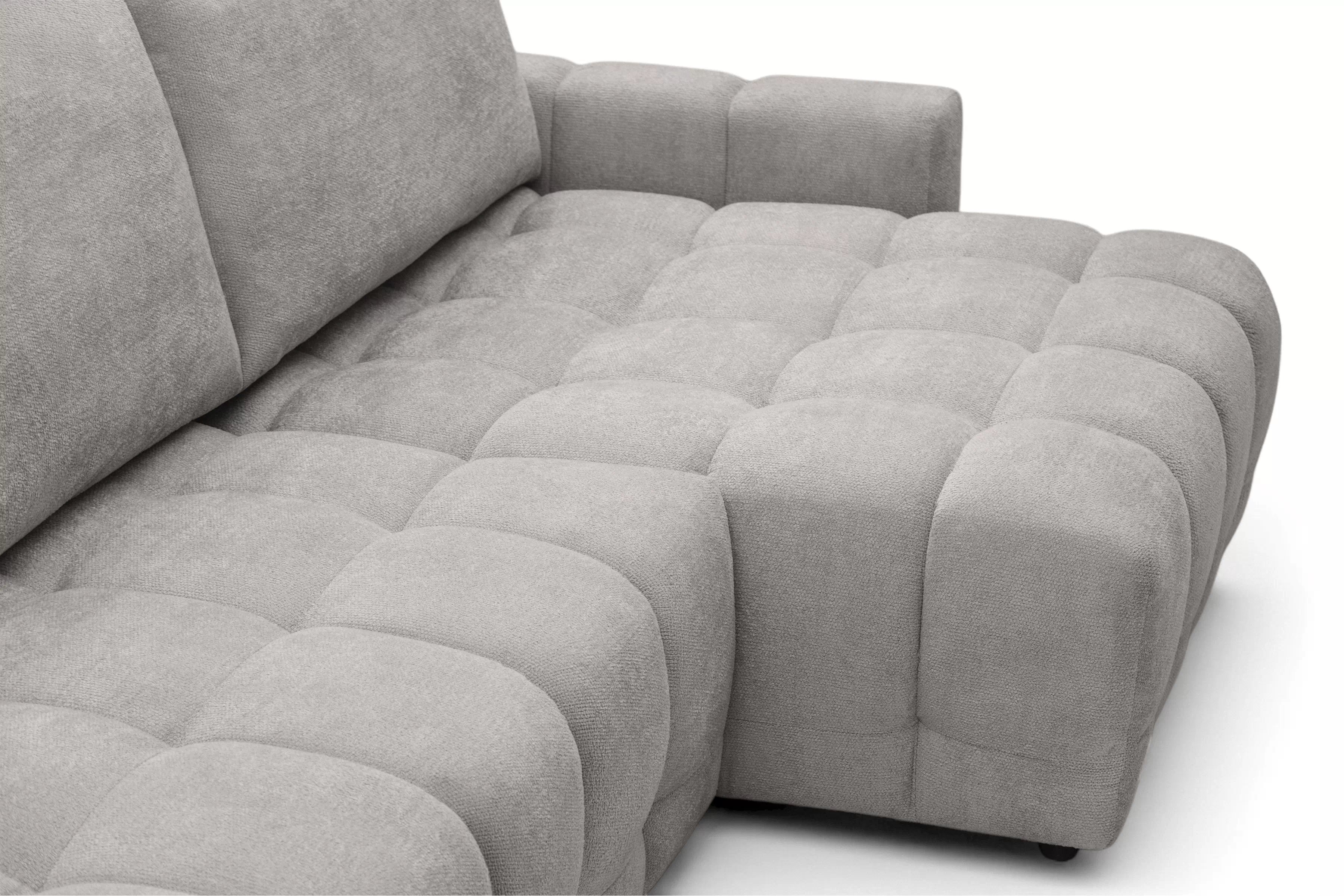 Rohová sedačka Sorenio s funkciou spania pravá - šedá pletenina Murano 847 Rohová sedacia súprava Sorenio s funkciou spánku pravá strana - šedá plecionka Murano 847