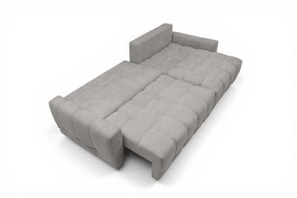 Rohová sedačka Sorenio s funkciou spania pravá - šedá pletenina Murano 847 Rohová sedacia súprava Sorenio s funkciou spánku pravá strana - šedá plecionka Murano 847