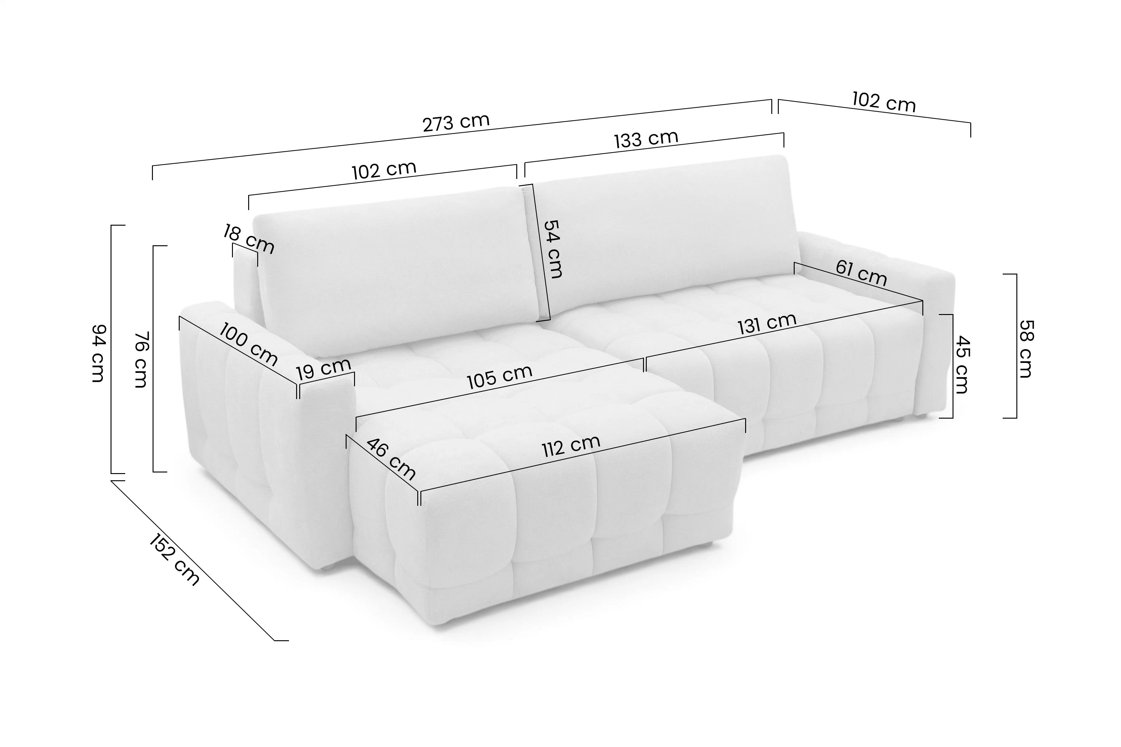 Rohová sedačka Sorenio s rozkladom Rohová sedacia súprava Sorenio s funkciou spánku