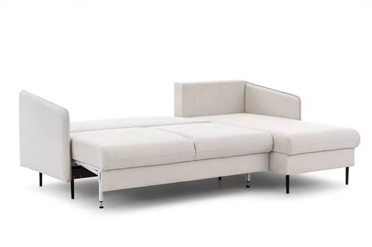 Rohová sedací souprava rozkládací Taila Mini levá - Salvador 18 Agmamito / nozki černá  Rohová sedací souprava Taila Mini rozkládací levá - tmavě šedá samet Salvador 18 Agmamito / nozki černá 