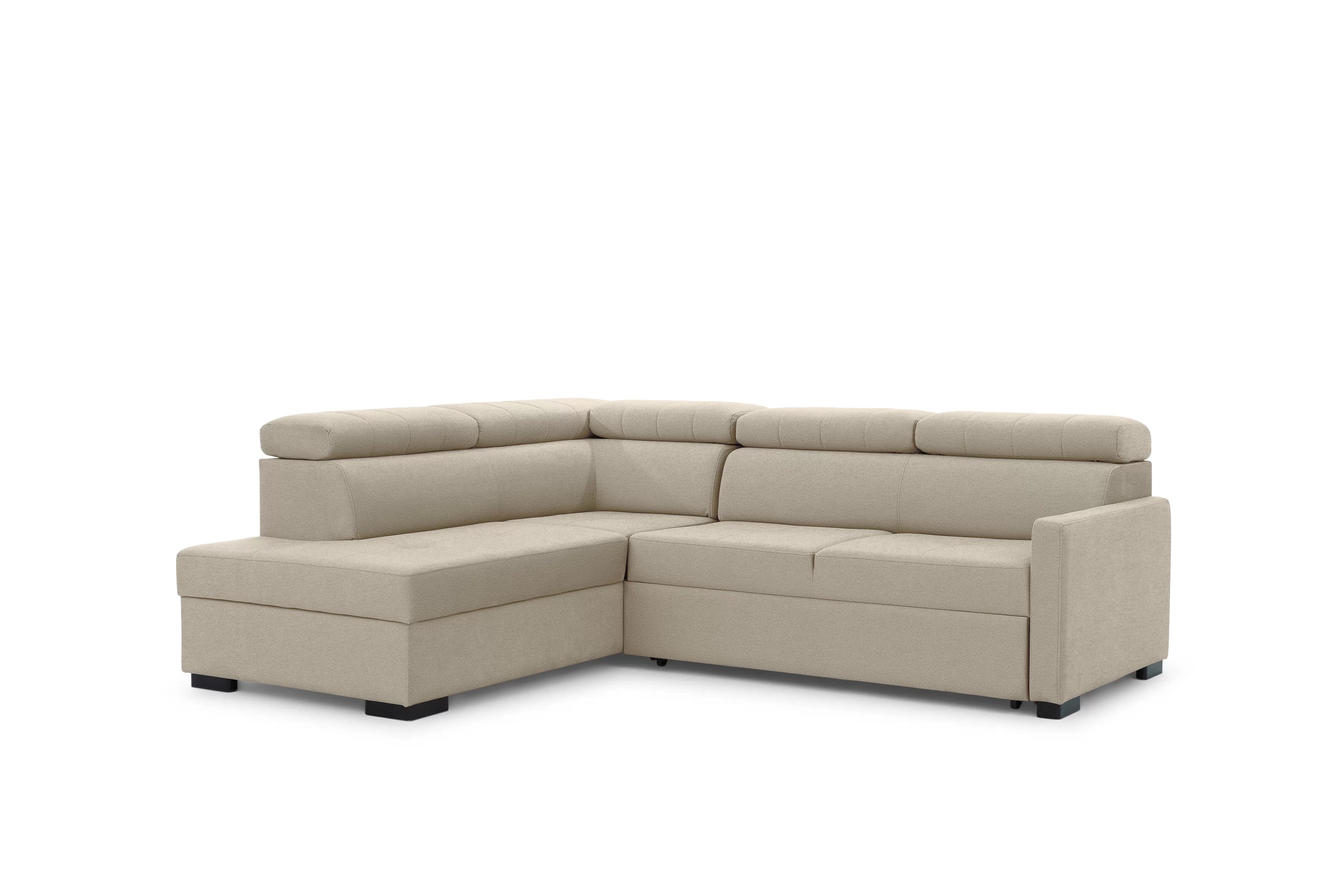 Rozkládací rohová sedací souprava Taremo L levá – krémová Ado 1601 Halva Rohová sedací souprava Taremo L rozkládací levá - kremowa plecionka Ado 1601 Halva