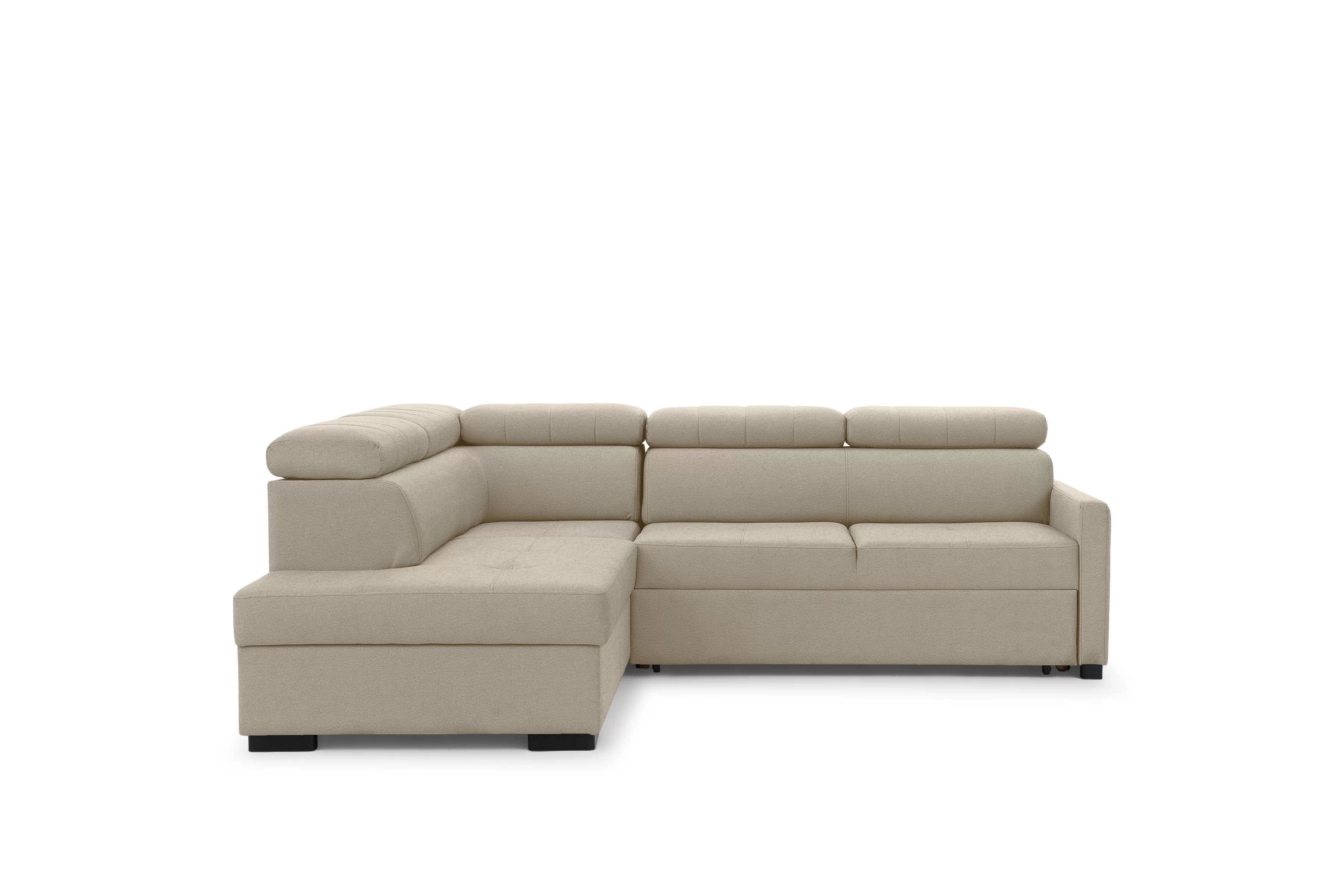 Rozkládací rohová sedací souprava Taremo L levá – krémová Ado 1601 Halva Rohová sedací souprava Taremo L rozkládací levá - kremowa plecionka Ado 1601 Halva