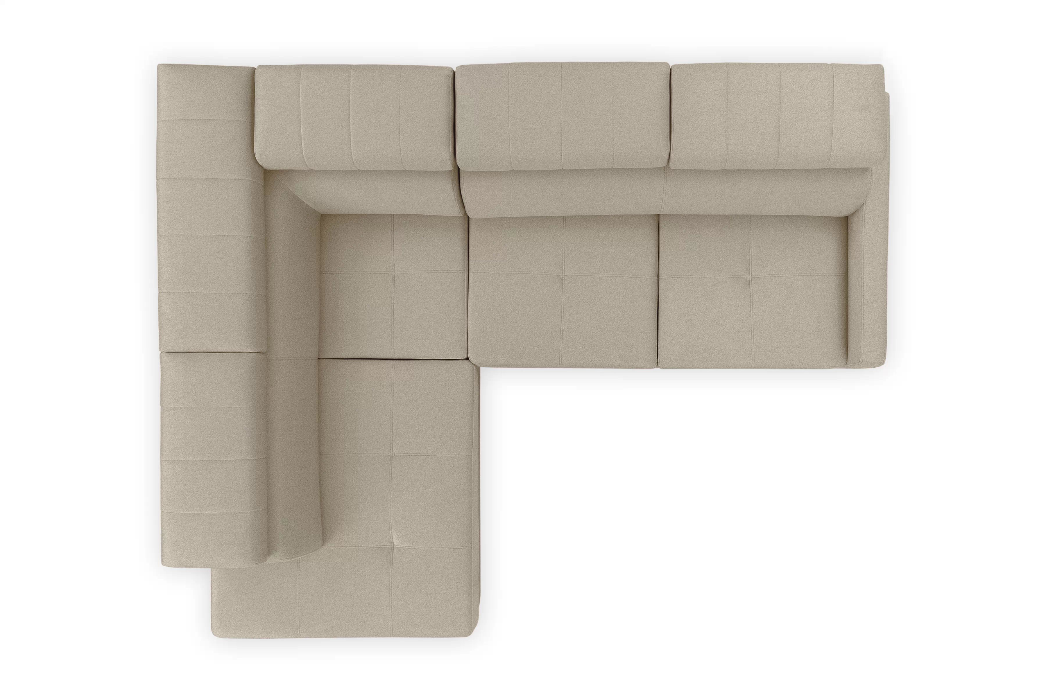 Rozkládací rohová sedací souprava Taremo L levá – krémová Ado 1601 Halva Rohová sedací souprava Taremo L rozkládací levá - kremowa plecionka Ado 1601 Halva