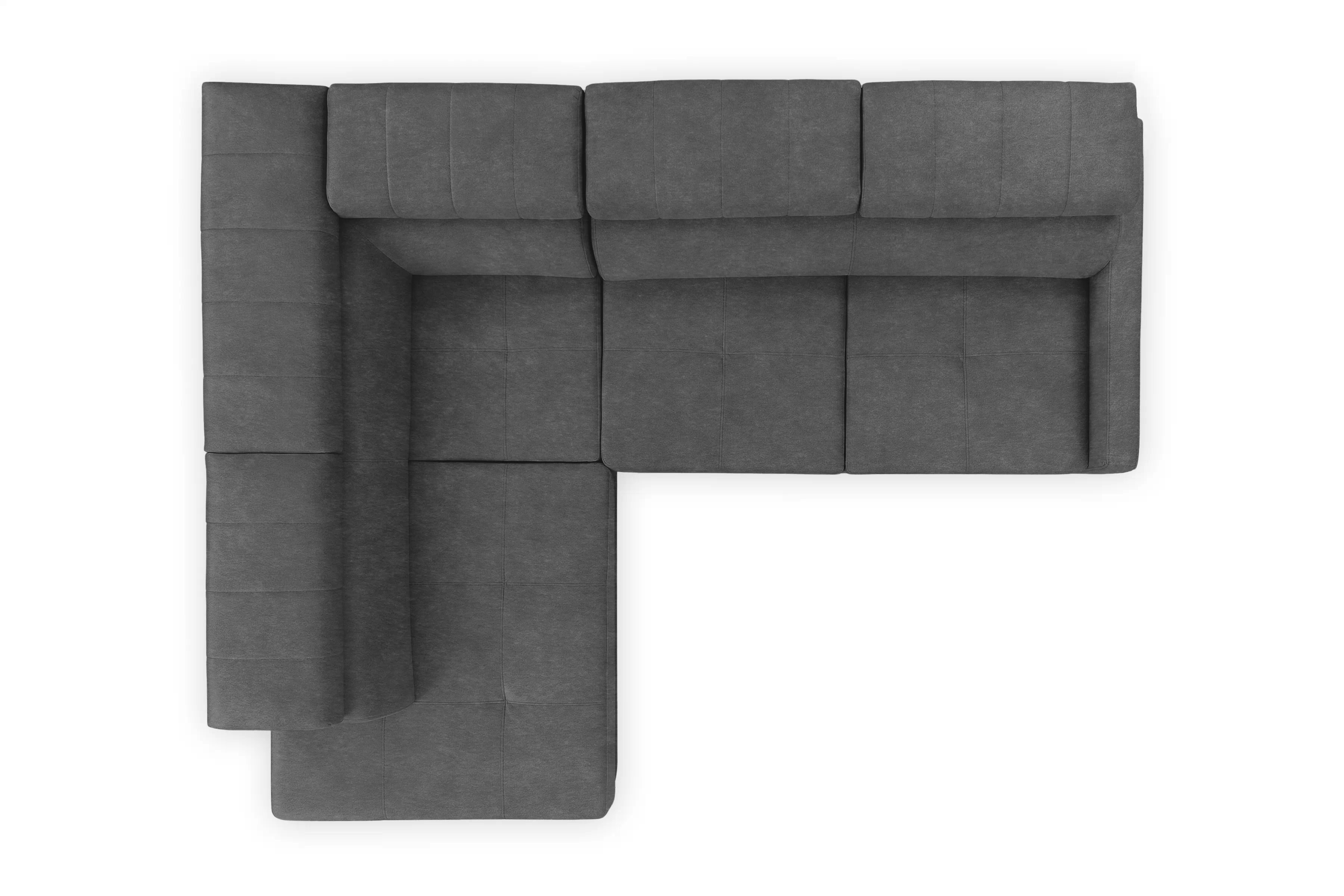 Rozkladacia rohová sedacia súprava Taremo L ľavá – sivý ľahkočistiaci zamat Zetta 304 Rohová sedacia súprava Taremo L s funkciou spánku Ľavá strana - šedý velúr ľahkočistiaci Zetta 304