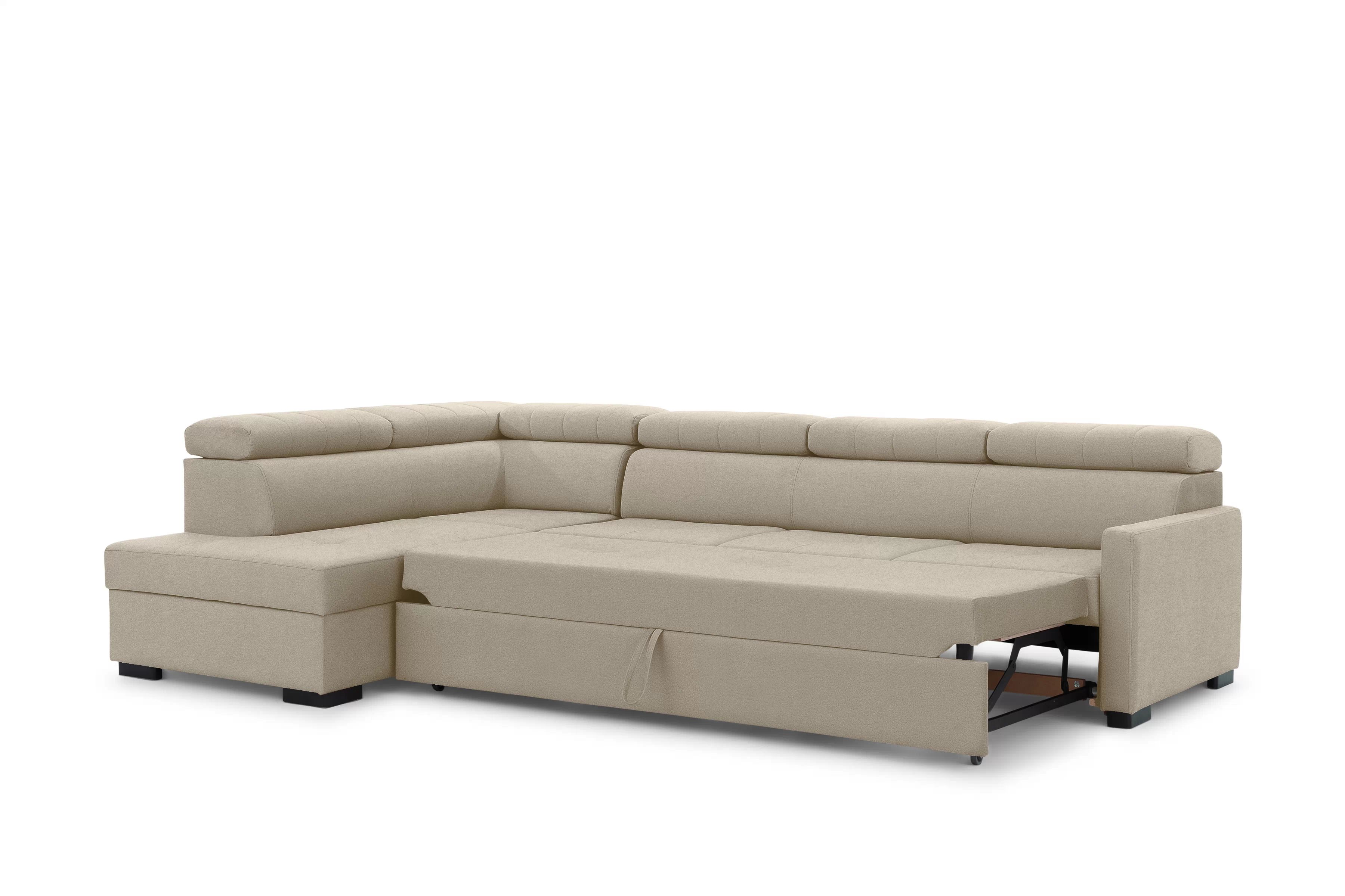 Rozkládací rohová sedací souprava Taremo Maxi levá – krémová Ado 1601 Halva Rohová sedací souprava Taremo Maxi rozkládací levá - kremowa plecionka Ado 1601 Halva