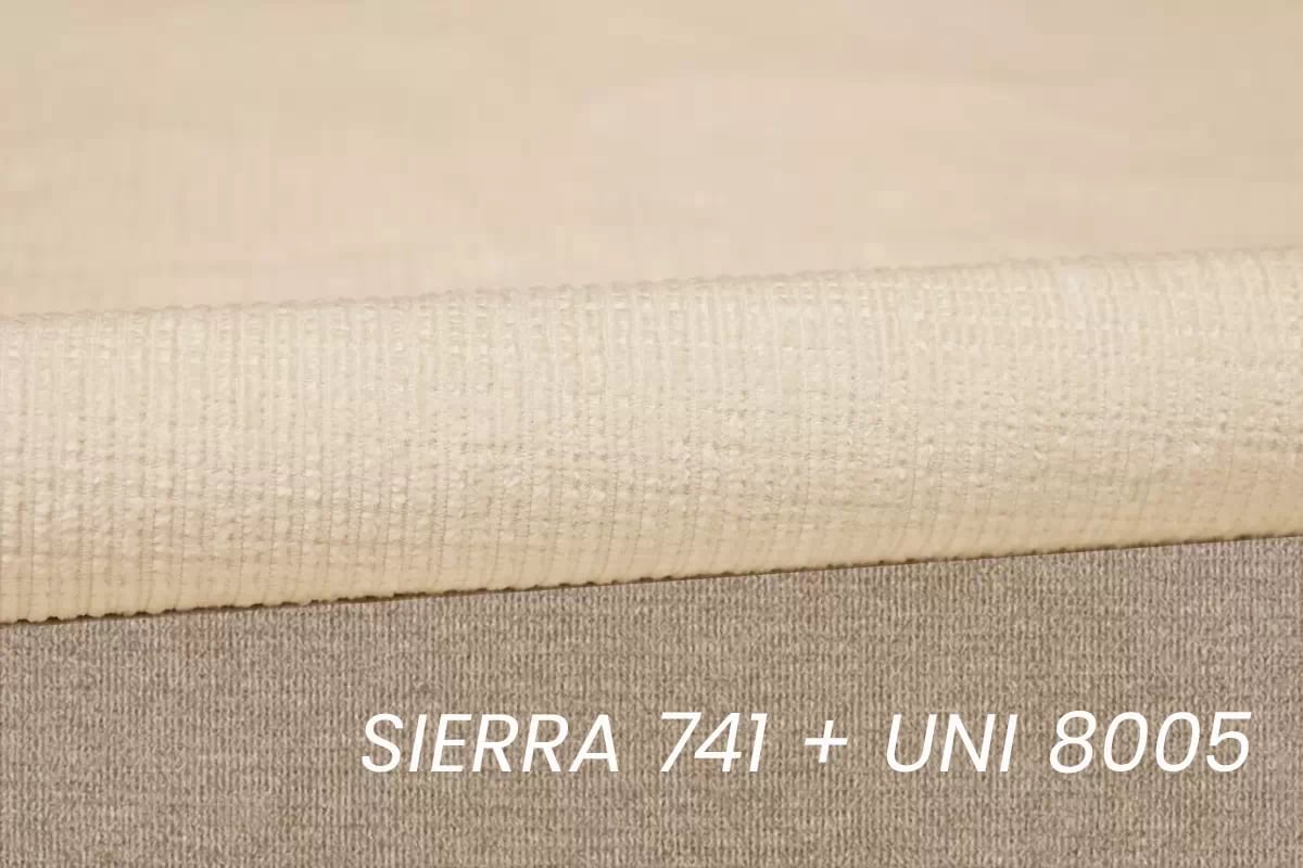 Rohová sedačka Tulia Mini s elektricky vysúvateľným sedadlom pravá - béžová tkanina Sierra 741 + Uni 8005 Rohová sedacia súprava Tulia Mini s elektricky výsuvným sedákem pravá strana - Béžová látka Sierra 741 + Uni 8005