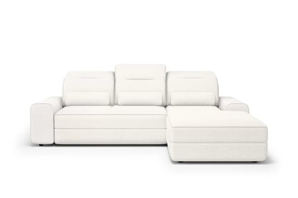 Rohová sedačka Tulia Mini s elektricky výsuvným sedadlom pravostranná - béžový šenil Kate 01 / 02 Rohová sedacia súprava Tulia Mini s elektricky výsuvným sedákem pravá strana - béžový šenil Kate 01 / 02  