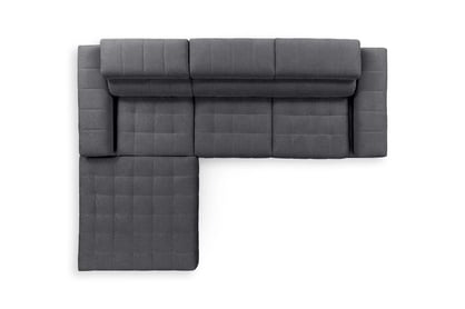 Rohová sedačka Tyrion L II s funkciou spania ľavá - sivý šenil Vibe 95 Rohová sedacia súprava Tyrion L II s funkciou spánku Ľavá strana - šedý šenil Vibe 95