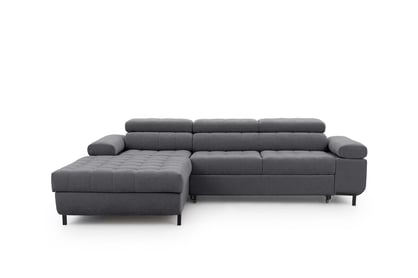 Rohová sedačka Tyrion L II s funkciou spania ľavá - sivý šenil Vibe 95 Rohová sedacia súprava Tyrion L II s funkciou spánku Ľavá strana - šedý šenil Vibe 95