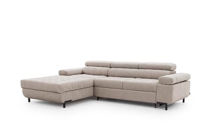 Rohová sedačka Tyrion L II s funkciou spania ľavá - béžový šenil Vibe 08