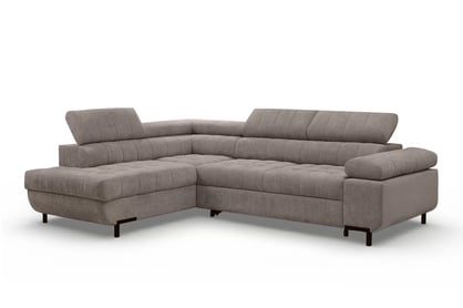 Rohová sedačka Tyrion L s funkciou spania ľavá - hnedý šenil Vibe 21