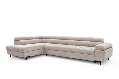 Rohová sedačka Tyrion Maxi s funkciou spania ľavostranná - béžový šenil Vibe 08 Rohová sedacia súprava Tyrion Maxi s funkciou spánku Ľavá strana - béžový šenil Vibe 08