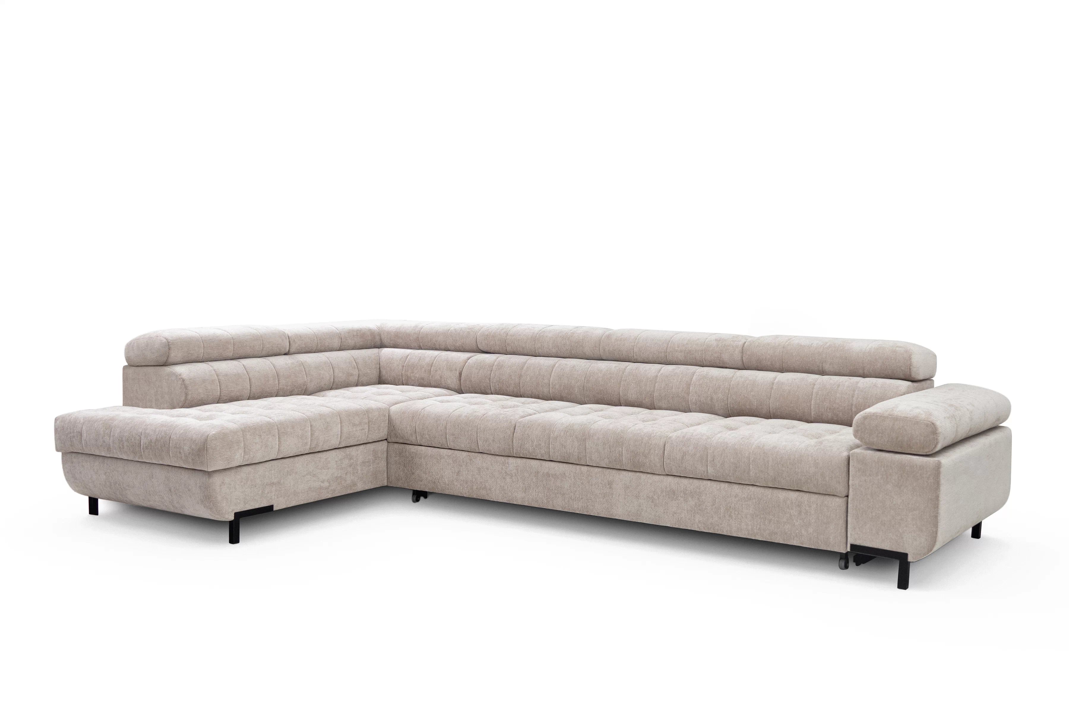 Rohová sedačka Tyrion Maxi s funkciou spania ľavostranná - béžový šenil Vibe 08 Rohová sedacia súprava Tyrion Maxi s funkciou spánku Ľavá strana - béžový šenil Vibe 08