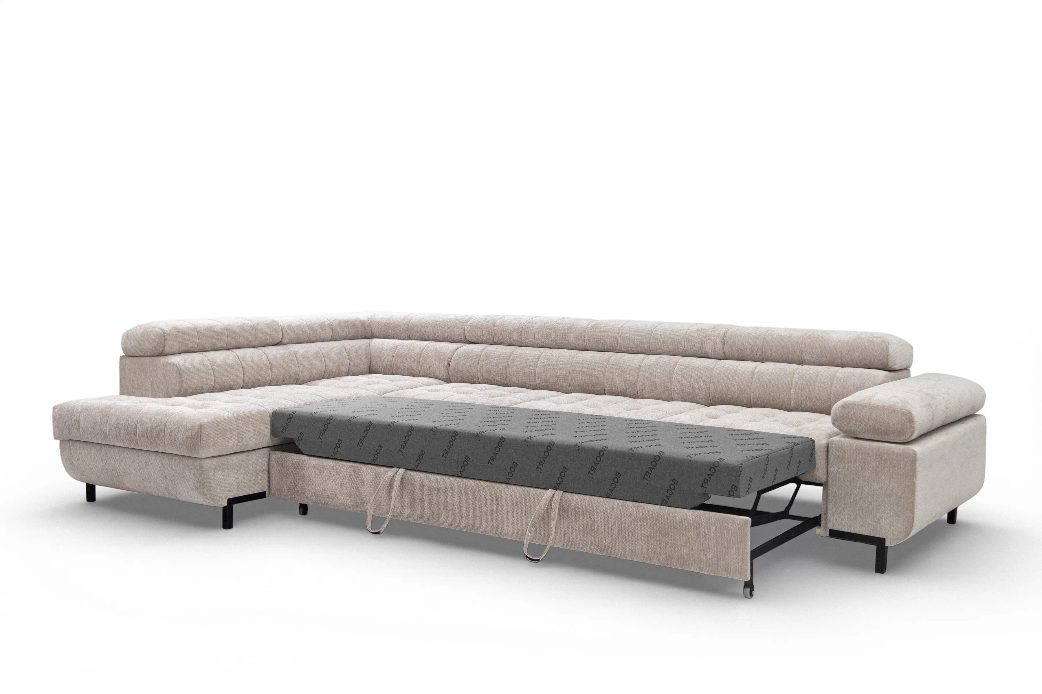 Rohová sedačka Tyrion Maxi s funkciou spania ľavostranná - béžový šenil Vibe 08 Rohová sedacia súprava Tyrion Maxi s funkciou spánku Ľavá strana - béžový šenil Vibe 08