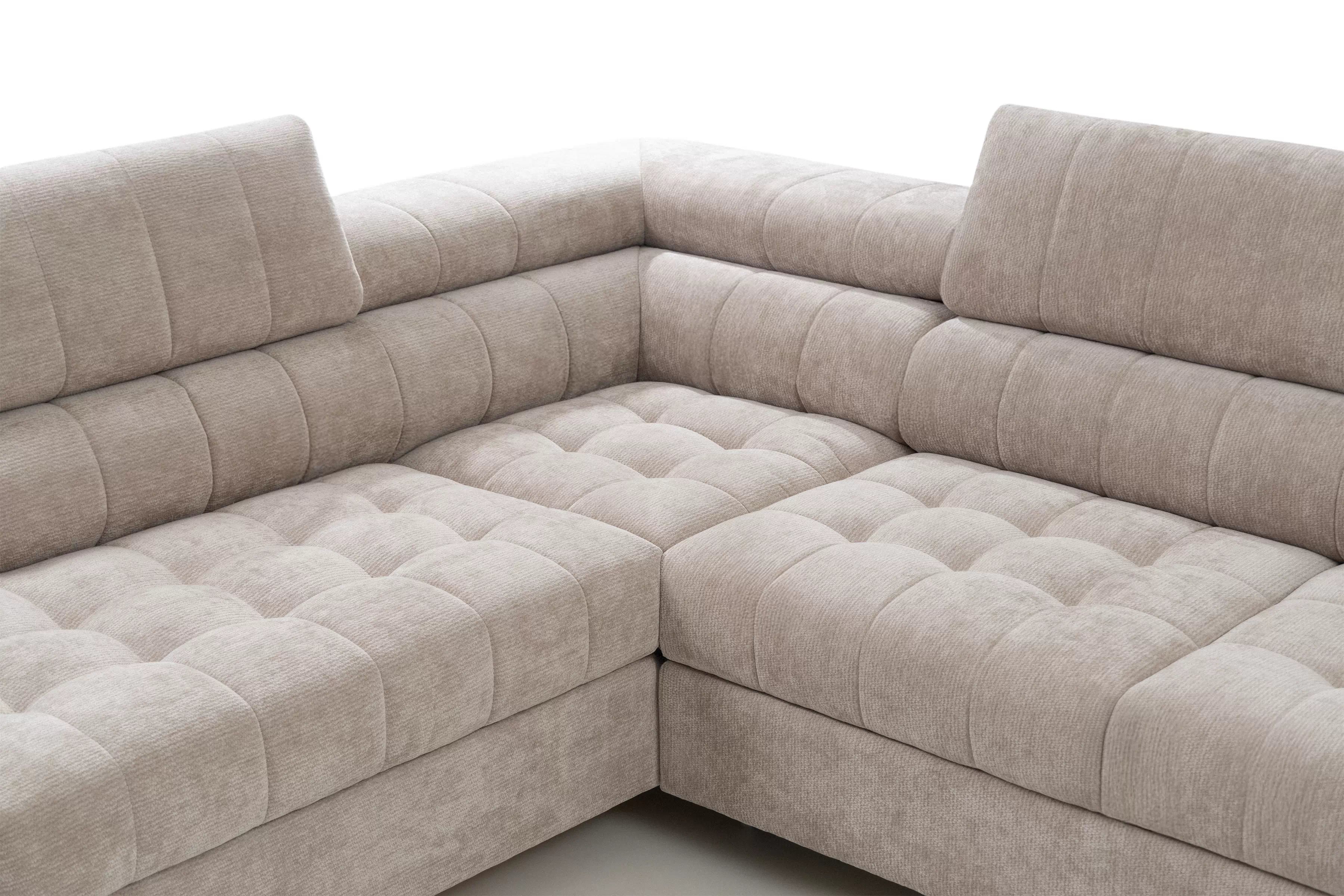 Rohová sedačka Tyrion Maxi s funkciou spania ľavostranná - béžový šenil Vibe 08 Rohová sedacia súprava Tyrion Maxi s funkciou spánku Ľavá strana - béžový šenil Vibe 08