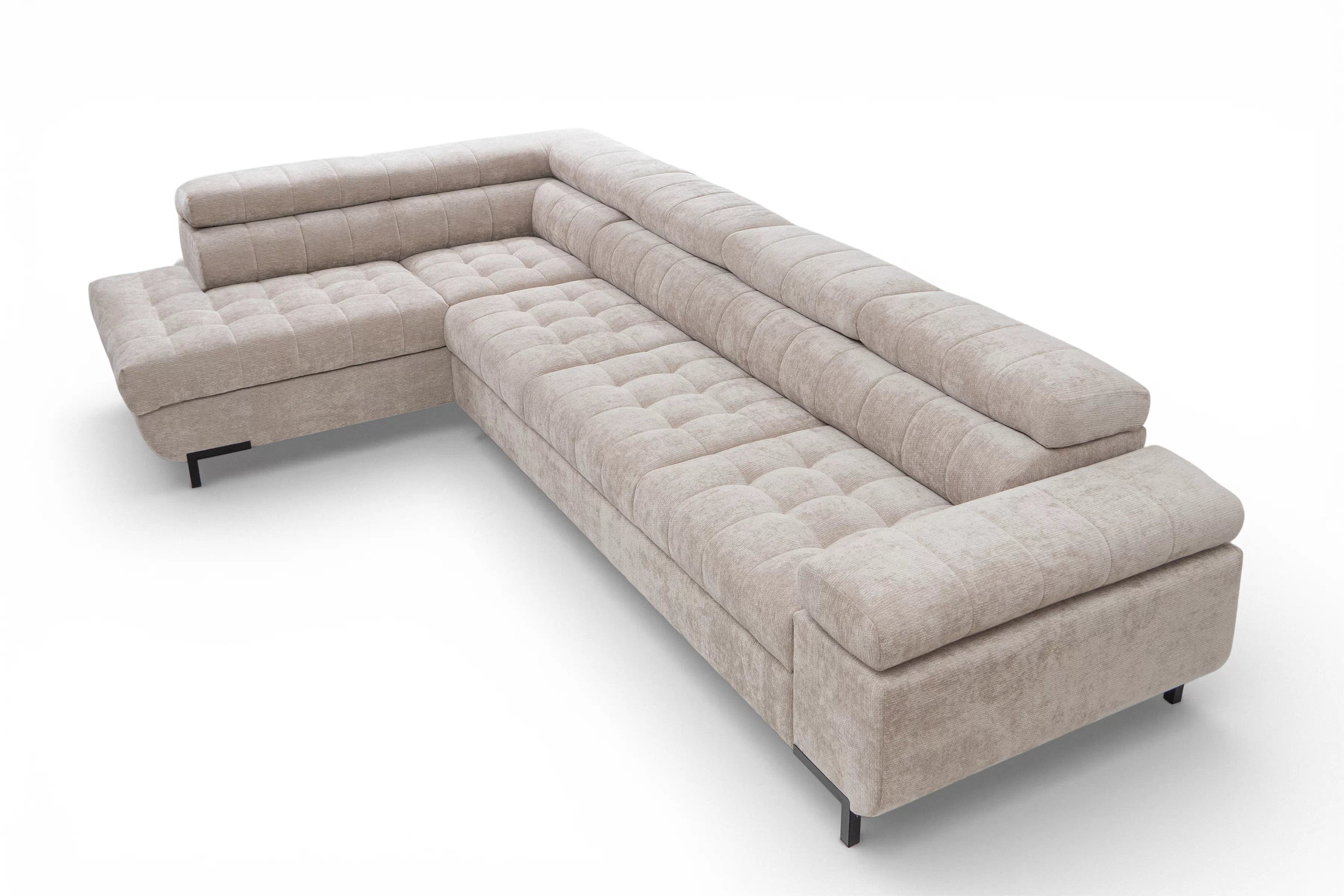 Rohová sedačka Tyrion Maxi s funkciou spania ľavostranná - béžový šenil Vibe 08 Rohová sedacia súprava Tyrion Maxi s funkciou spánku Ľavá strana - béžový šenil Vibe 08