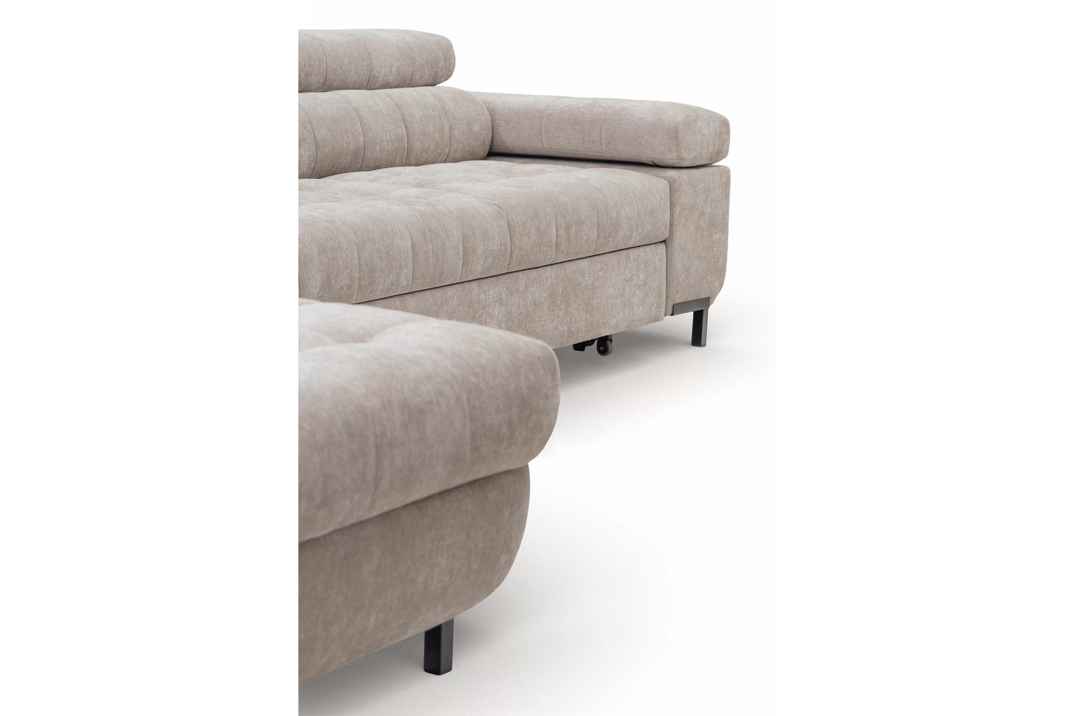 Rohová sedačka Tyrion Maxi s funkciou spania ľavostranná - béžový šenil Vibe 08 Rohová sedacia súprava Tyrion Maxi s funkciou spánku Ľavá strana - béžový šenil Vibe 08