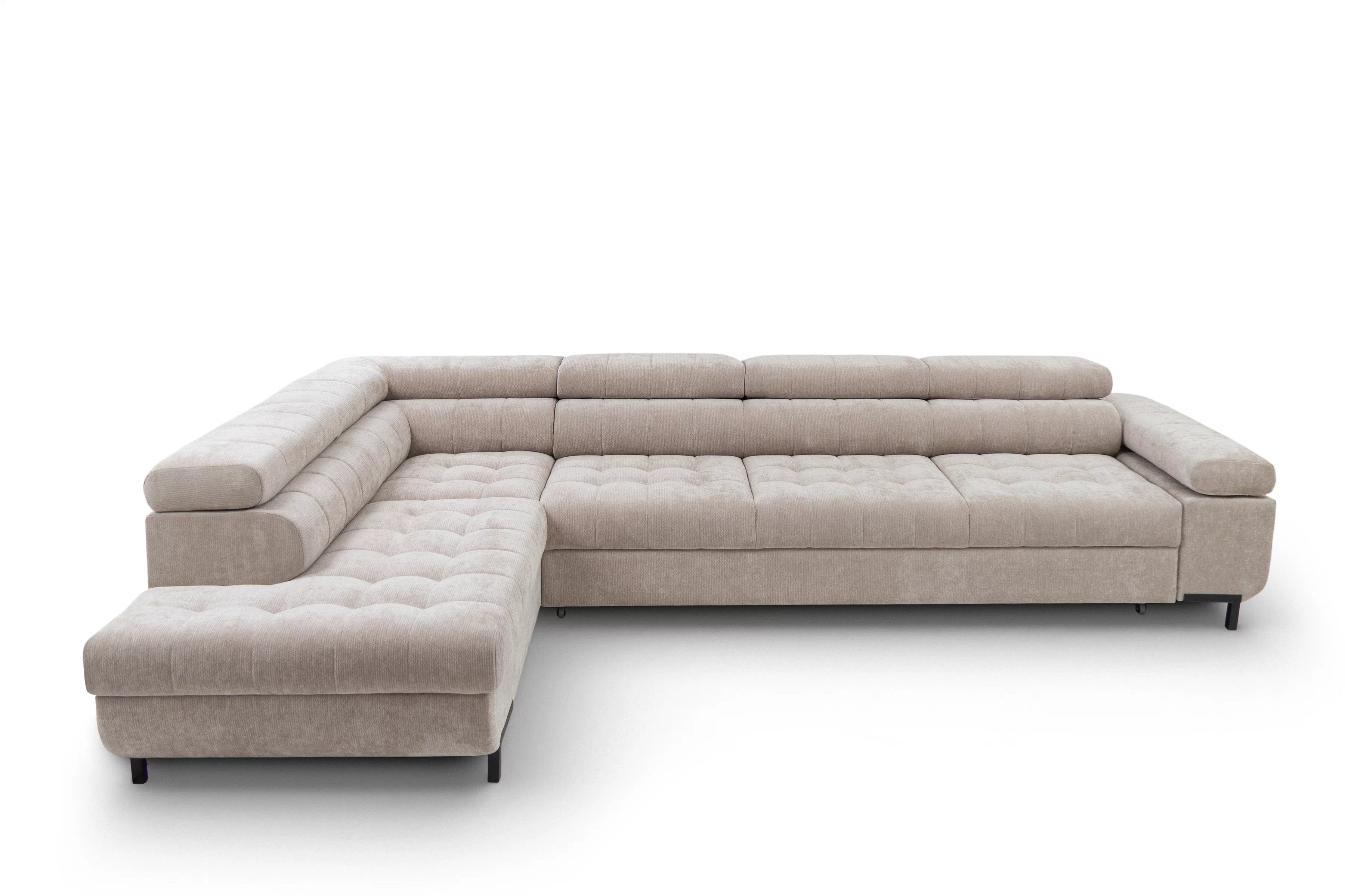 Rohová sedačka Tyrion Maxi s funkciou spania ľavostranná - béžový šenil Vibe 08 Rohová sedacia súprava Tyrion Maxi s funkciou spánku Ľavá strana - béžový šenil Vibe 08