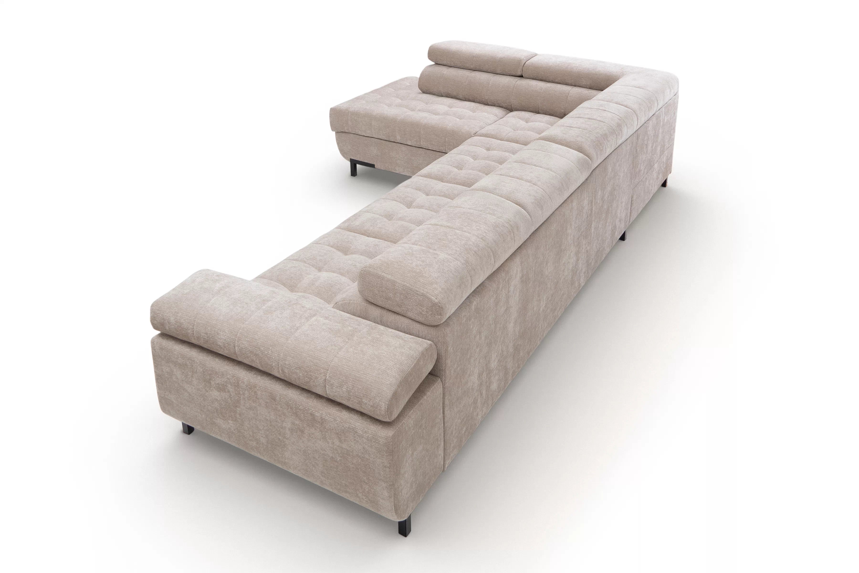 Rohová sedačka Tyrion Maxi s funkciou spania ľavostranná - béžový šenil Vibe 08 Rohová sedacia súprava Tyrion Maxi s funkciou spánku Ľavá strana - béžový šenil Vibe 08