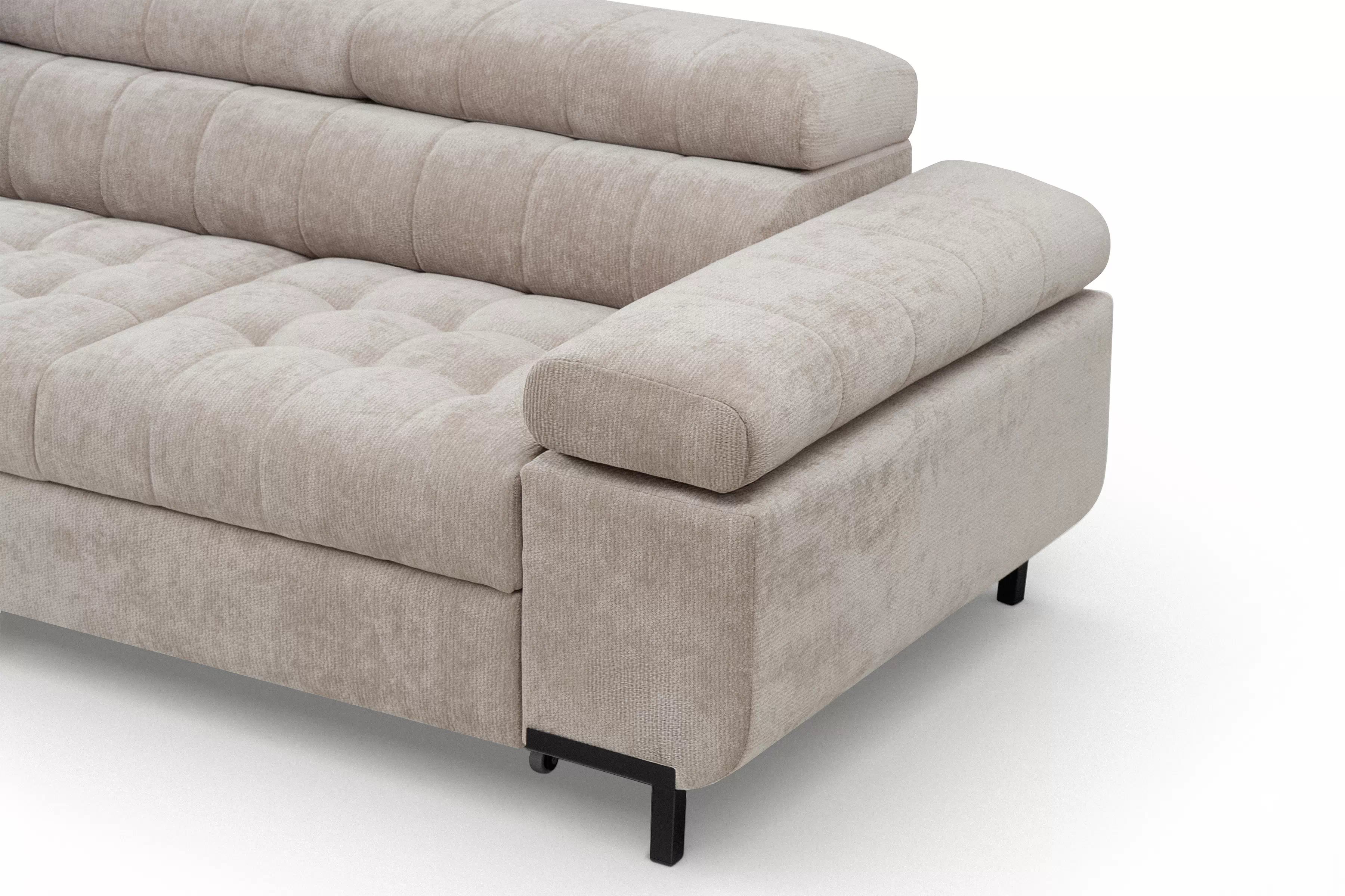 Rohová sedačka Tyrion Maxi s funkciou spania ľavostranná - béžový šenil Vibe 08 Rohová sedacia súprava Tyrion Maxi s funkciou spánku Ľavá strana - béžový šenil Vibe 08