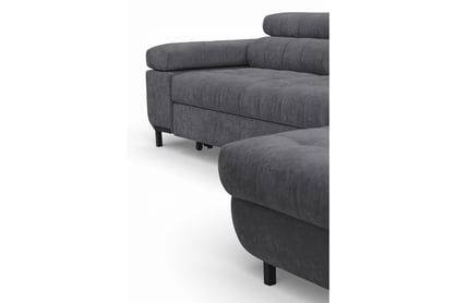 Rohová sedačka Tyrion Maxi s funkciou spania pravá - sivý šenil Vibe 95 Rohová sedacia súprava Tyrion Maxi s funkciou spánku pravá strana - šedý šenil Vibe 95