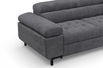 Rohová sedačka Tyrion Maxi s funkciou spania pravá - sivý šenil Vibe 95 Rohová sedacia súprava Tyrion Maxi s funkciou spánku pravá strana - šedý šenil Vibe 95