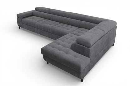 Rohová sedačka Tyrion Maxi s funkciou spania pravá - sivý šenil Vibe 95 Rohová sedacia súprava Tyrion Maxi s funkciou spánku pravá strana - šedý šenil Vibe 95