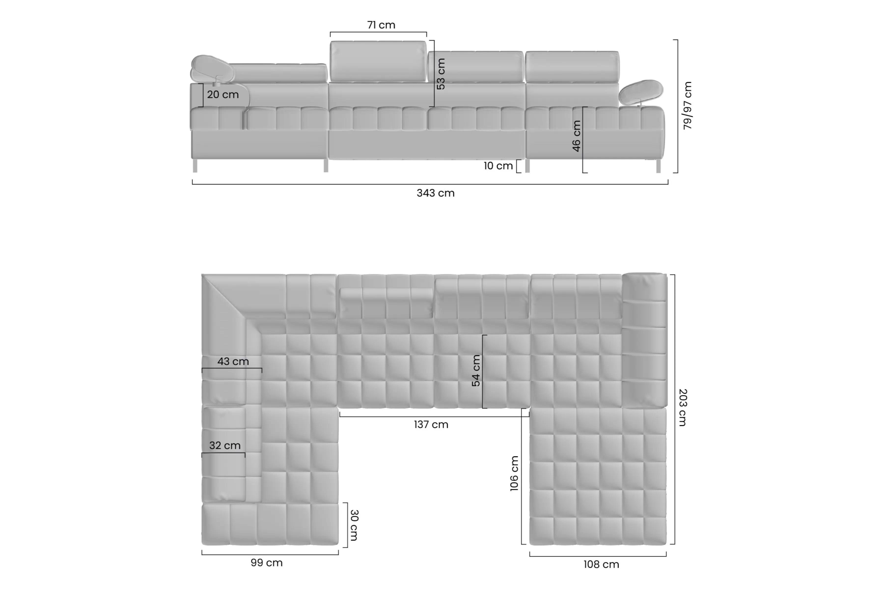Rozkládací rohová sedací souprava Tyrion U II Rohová sedací souprava Tyrion U II rozkládací