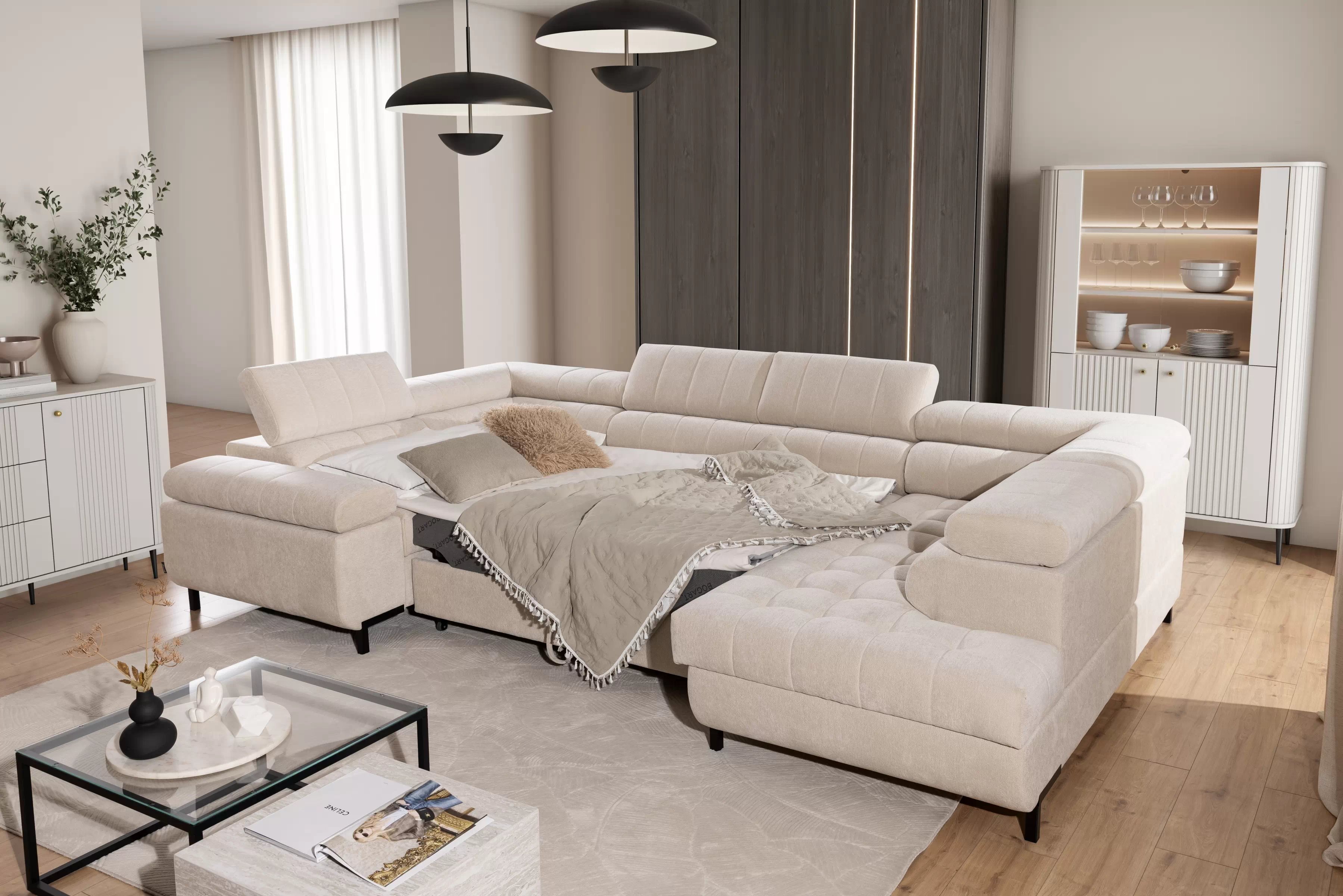 Rozkládací rohová sedací souprava Tyrion U Rohová sedací souprava Tyrion U rozkládací