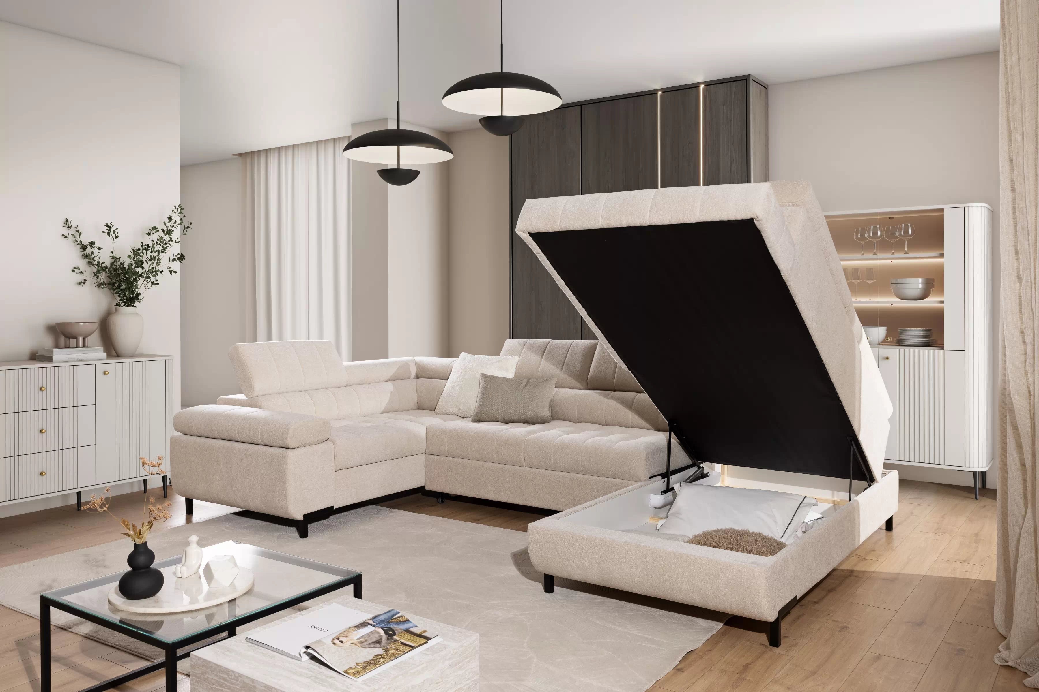 Rozkládací rohová sedací souprava Tyrion U Rohová sedací souprava Tyrion U rozkládací