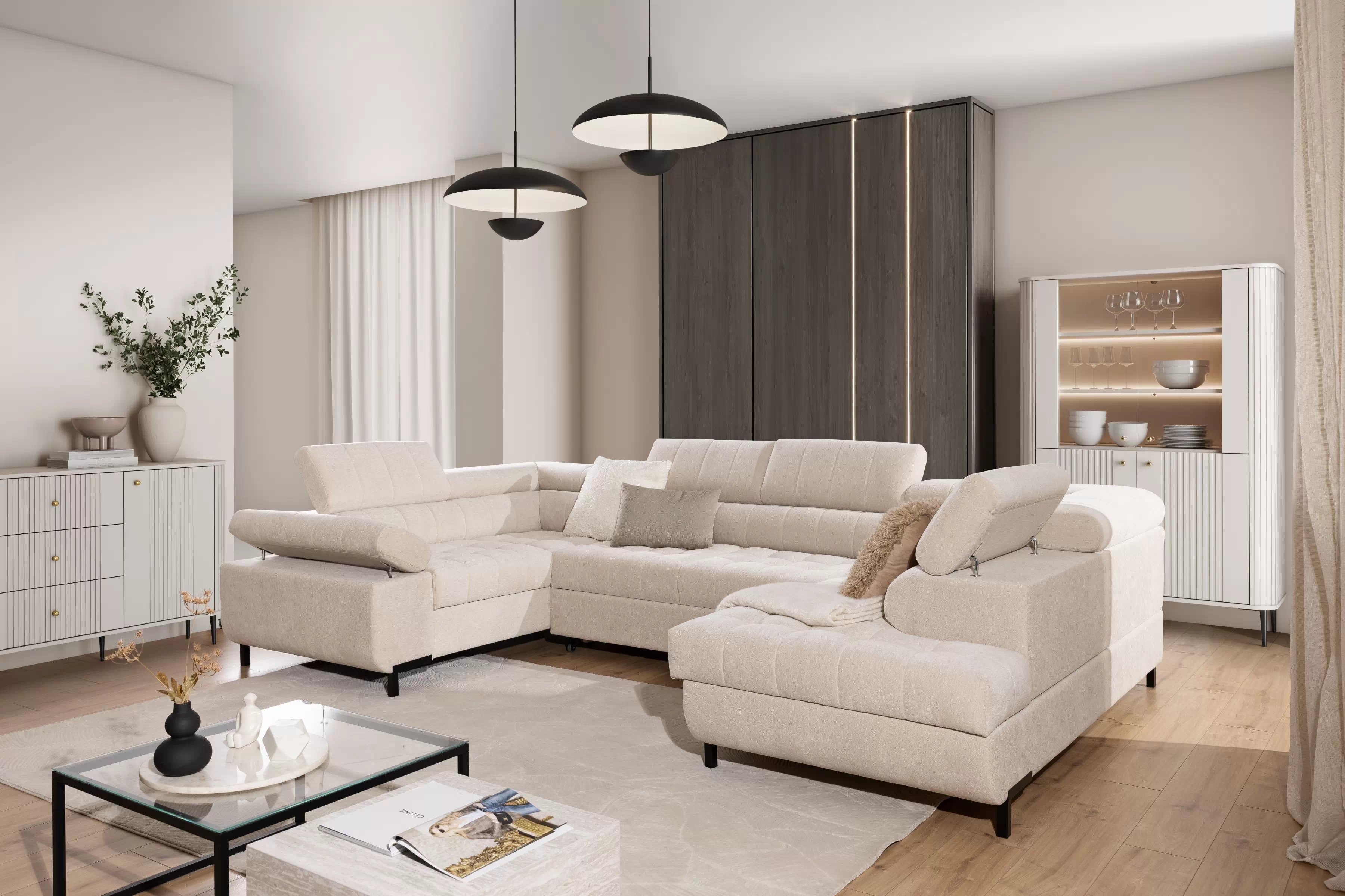 Rozkládací rohová sedací souprava Tyrion U Rohová sedací souprava Tyrion U rozkládací