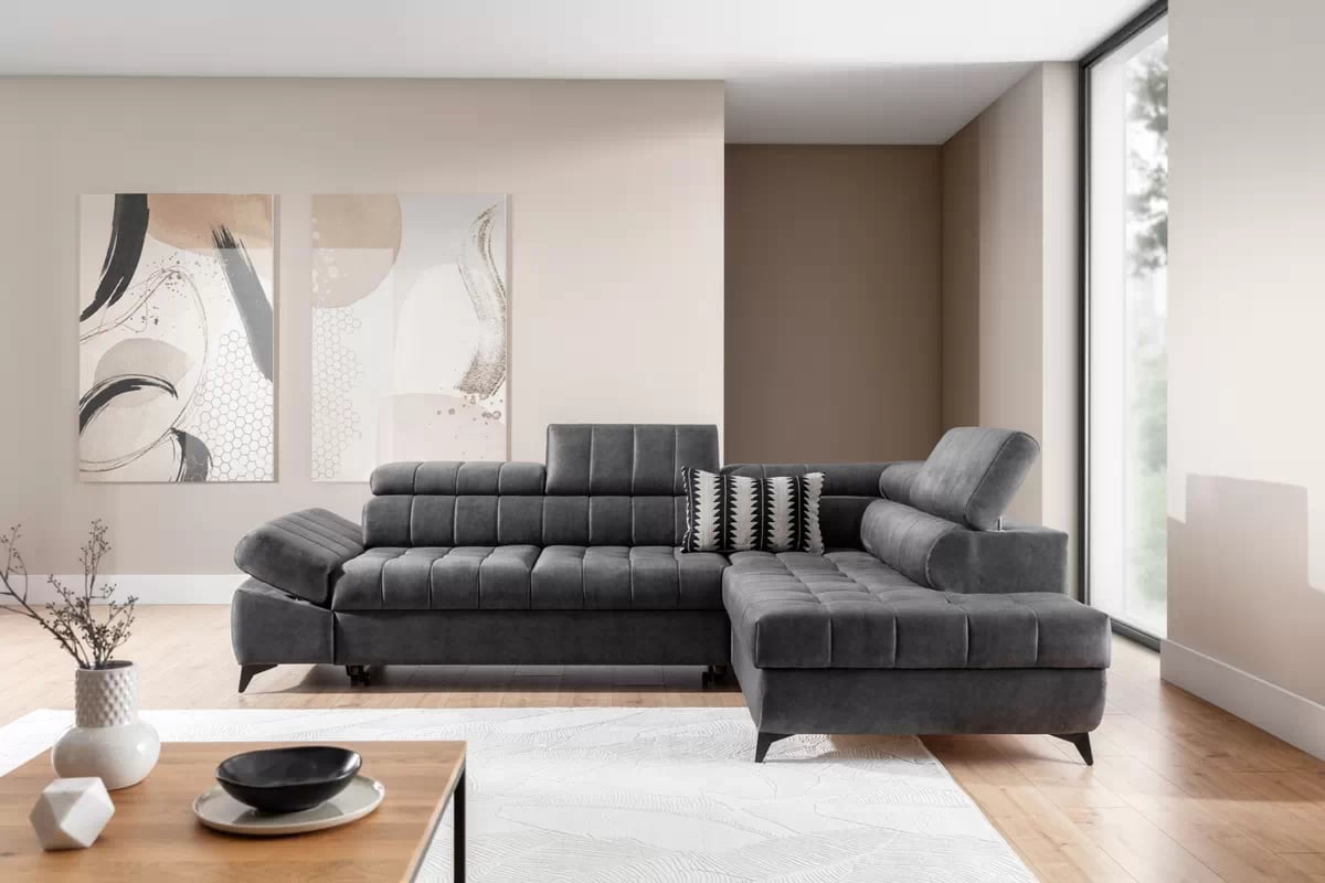 Rozkládací rohová sedací souprava Valoris L Rohová sedací souprava do obývacího pokoje