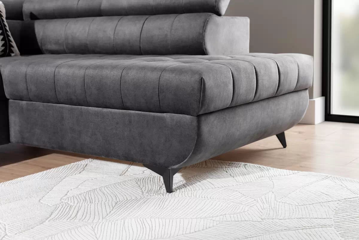 Rozkládací rohová sedací souprava Valoris L Rohová sedací souprava Valoris z metalowymi nozkami 