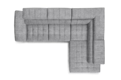 Rohová sedačka Valoris L s rozkladom pravá - sivý ľahko čistiteľný zamat Cloud 81 Rohová sedacia súprava Valoris L s funkciou spánku pravá strana - šedý velúr ľahkočistiaci Cloud 81