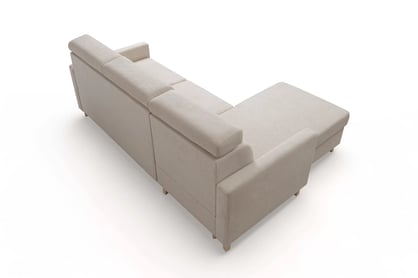 Rohová pohovka Vario s rozkladem univerzální pravolevá - béžová pletenina Freya 210-03 Rohová sedací souprava Vario rozkládací uniwersalny prawo/levá - béžová Pletenina Freya 210-03